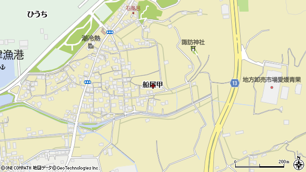〒793-0004 愛媛県西条市船屋甲の地図