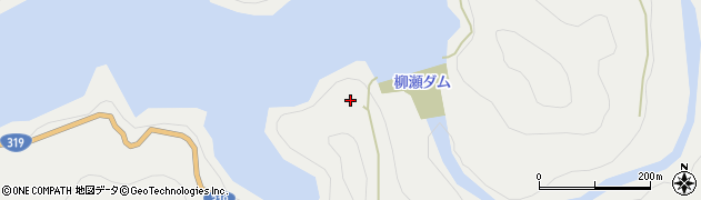 四国地方整備局　柳瀬ダム管理支所周辺の地図