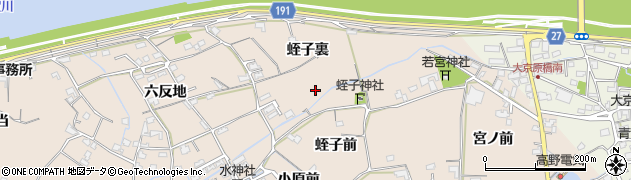 徳島県阿南市柳島町（蛭子裏）周辺の地図