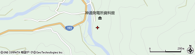 神通谷川周辺の地図