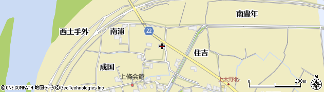 徳島県阿南市上大野町南浦47周辺の地図