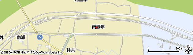 徳島県阿南市上大野町南豊年周辺の地図