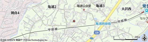 山口県宇部市亀浦周辺の地図