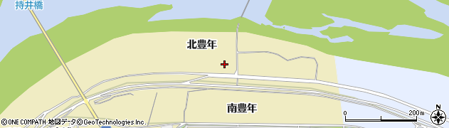 徳島県阿南市上大野町北豊年周辺の地図