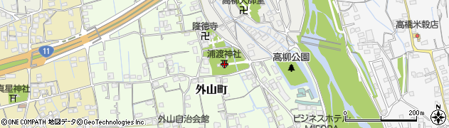 浦渡神社周辺の地図