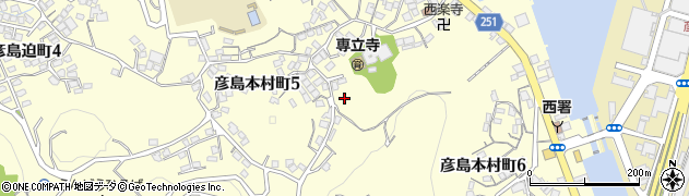 山口県下関市彦島本村町周辺の地図