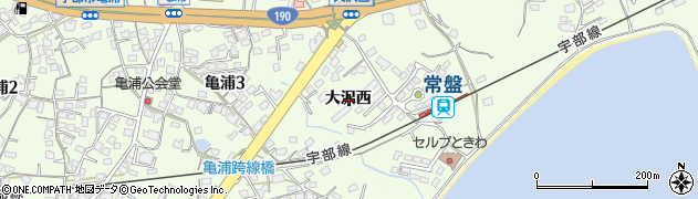 山口県宇部市西岐波大沢西周辺の地図