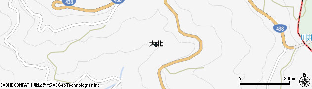 徳島県美馬市木屋平（大北）周辺の地図