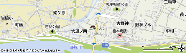 徳島県阿南市羽ノ浦町古庄（大道ノ西）周辺の地図