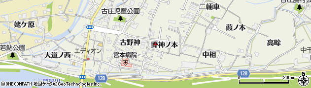 徳島県阿南市羽ノ浦町古庄野神ノ本周辺の地図