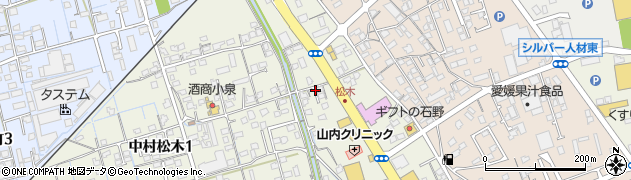 愛媛県新居浜市松木町周辺の地図