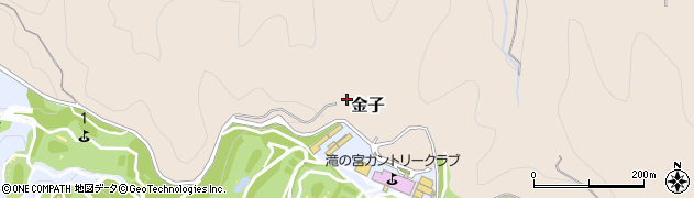 愛媛県新居浜市金子周辺の地図
