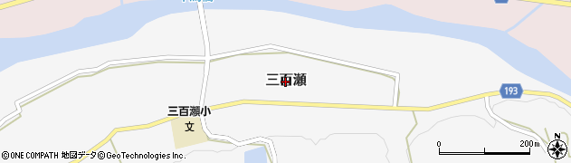 和歌山県日高川町（日高郡）三百瀬周辺の地図