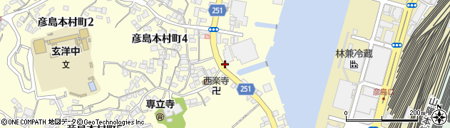 サンセイ株式会社　下関工場営業部周辺の地図