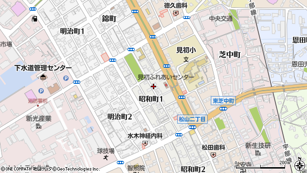 〒755-0011 山口県宇部市昭和町の地図