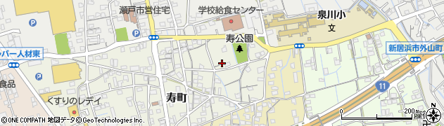 愛媛県新居浜市寿町周辺の地図