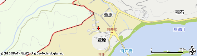 徳島県阿南市上大野町（萱原）周辺の地図