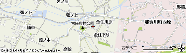 徳島県阿南市羽ノ浦町古庄（金住川原）周辺の地図