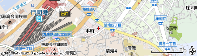 福岡県北九州市門司区本町3周辺の地図