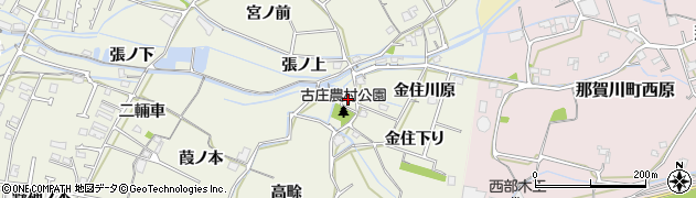 徳島県阿南市羽ノ浦町古庄金住下り周辺の地図