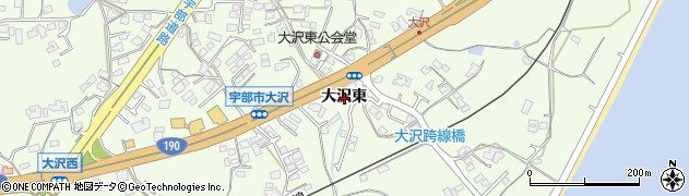 山口県宇部市西岐波大沢東周辺の地図