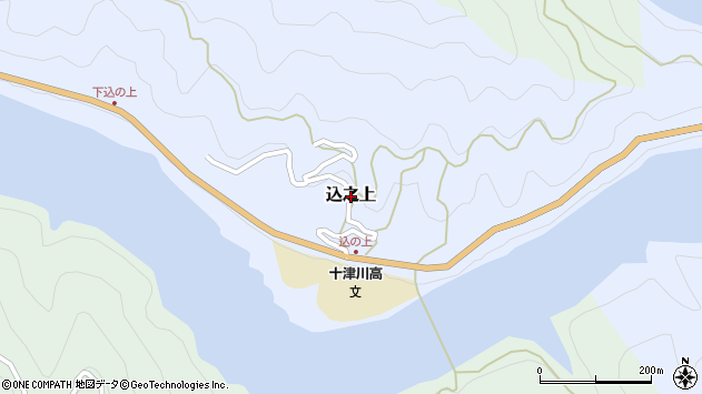 〒637-1445 奈良県吉野郡十津川村込之上の地図