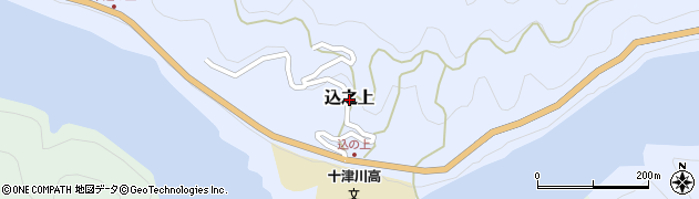 奈良県十津川村（吉野郡）込之上周辺の地図