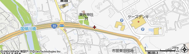愛媛県新居浜市東田周辺の地図