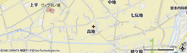 徳島県阿南市羽ノ浦町岩脇（高地）周辺の地図