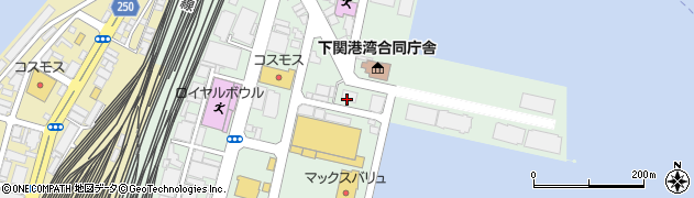 下関海陸運送株式会社　本社営業本部国際業務課周辺の地図