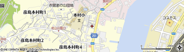 西中国信用金庫本村支店周辺の地図