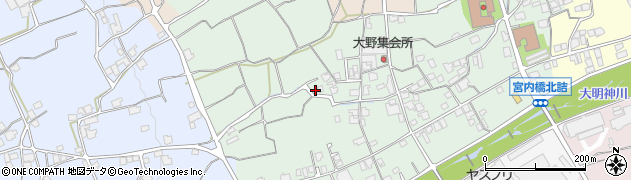 愛媛県西条市大野127周辺の地図