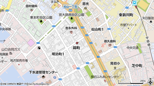 〒755-0018 山口県宇部市錦町の地図
