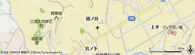 徳島県阿南市羽ノ浦町岩脇（猪ノ谷）周辺の地図