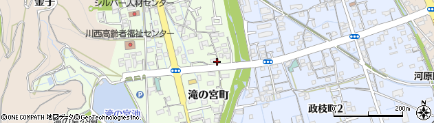 愛媛県新居浜市滝の宮町周辺の地図