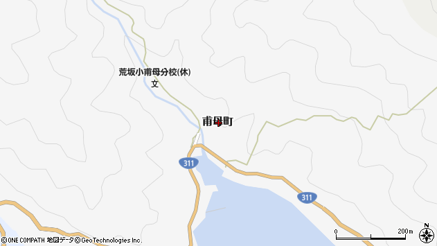 〒519-4202 三重県熊野市甫母町の地図