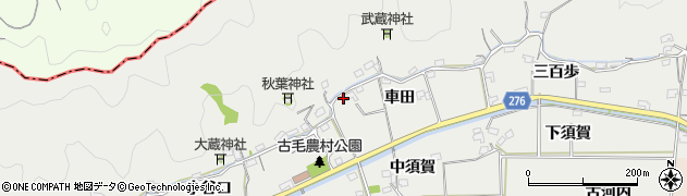 徳島県阿南市羽ノ浦町古毛車田3周辺の地図