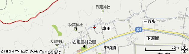 徳島県阿南市羽ノ浦町古毛車田4周辺の地図