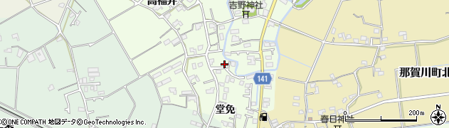 徳島県阿南市那賀川町上福井堂免32周辺の地図