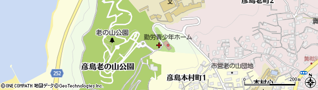 山口県下関市彦島老の山公園周辺の地図