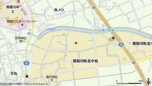 〒779-1246 徳島県阿南市那賀川町北中島の地図