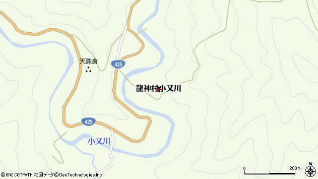〒645-0521 和歌山県田辺市龍神村小又川の地図