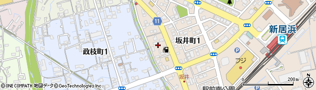 株式会社藤田商店　新居浜坂井サービスステーション周辺の地図