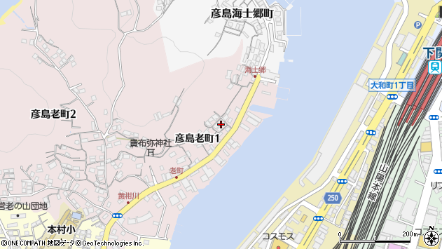 〒750-0072 山口県下関市彦島老町の地図