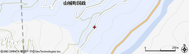徳島県三好市山城町国政295周辺の地図