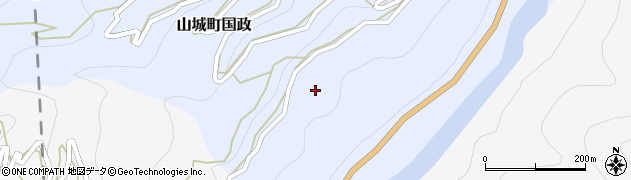 徳島県三好市山城町国政364周辺の地図