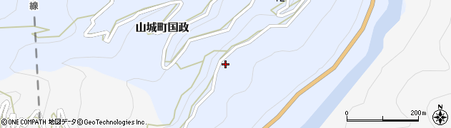 徳島県三好市山城町国政200周辺の地図