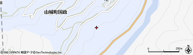 徳島県三好市山城町国政264周辺の地図