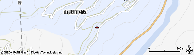 徳島県三好市山城町国政414周辺の地図