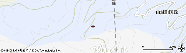 徳島県三好市山城町国政748周辺の地図
